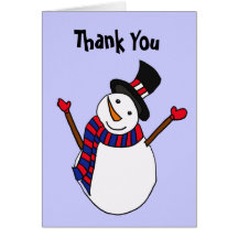 AW- Happy Snowman Thank You card