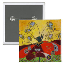 awake at dawn (painting) button