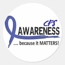 Awareness 2 CFS Round Stickers