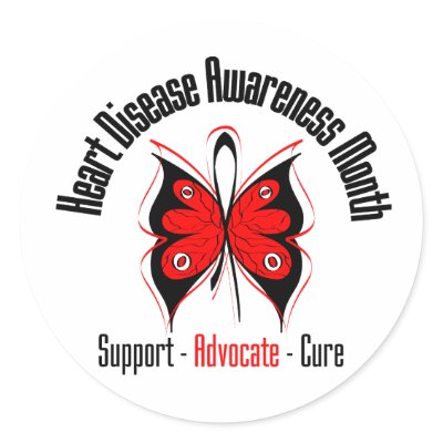 Awareness Butterfly - Heart Disease Month by giftsforawareness