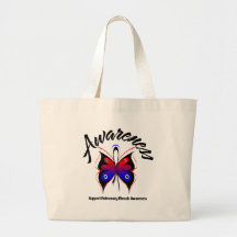 AWARENESS Butterfly Pulmonary Fibrosis Tote Bags