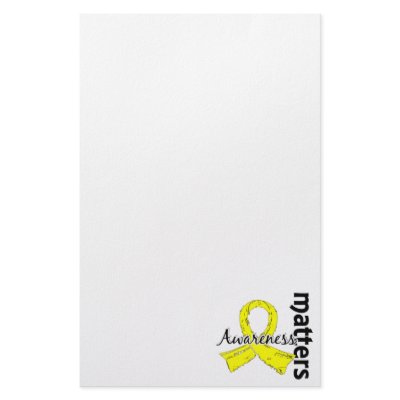 Awareness Matters 7 Bladder Cancer Stationery Paper by awarenessgifts
