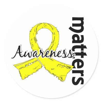 Awareness Matters 7 Bladder Cancer Round Sticker by awarenessgifts