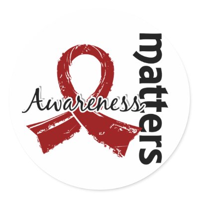 Awareness Matters 7 Brain Aneurysm Round Sticker by awarenessgifts