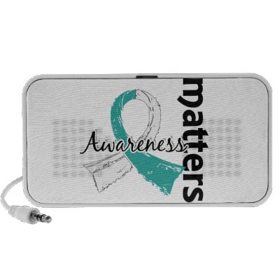 Awareness Matters 7 Cervical Cancer Ipod Speaker by awarenessgifts