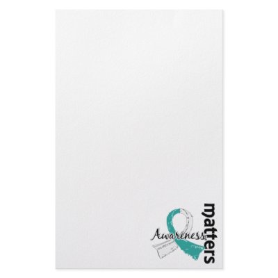Awareness Matters 7 Cervical Cancer Personalised Stationery by awarenessgifts