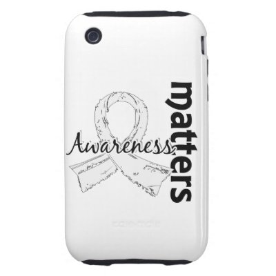 Awareness Matters 7 Lung Cancer Iphone 3 Tough Case by awarenessgifts