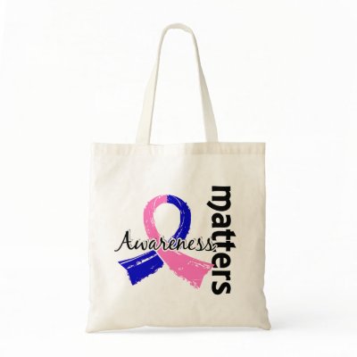 Awareness Matters 7 Male Breast Cancer Canvas Bag by awarenessgifts