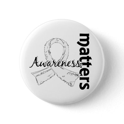 Awareness Matters 7 Mesothelioma Button by awarenessgifts