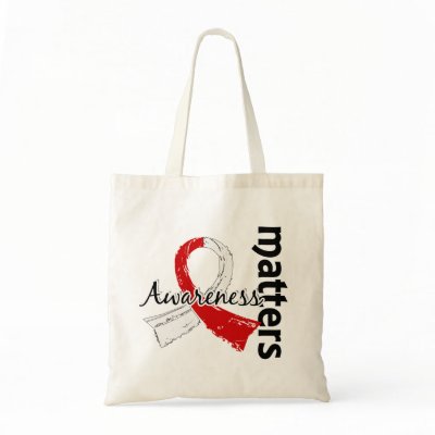 Awareness Matters 7 Oral Cancer Canvas Bag by awarenessgifts