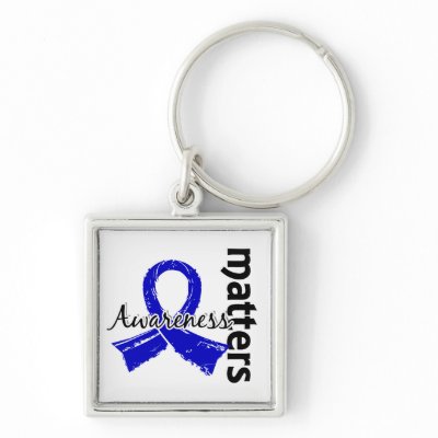 Awareness Matters 7 Rectal Cancer Keychain by awarenessgifts