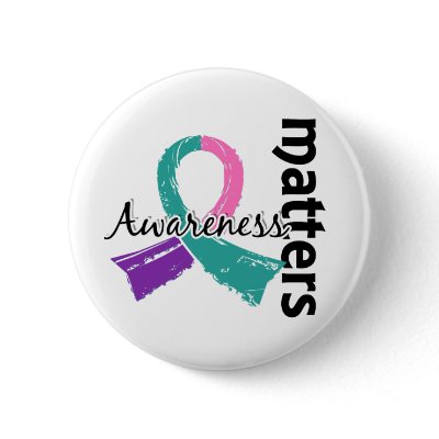 Awareness Matters 7 Thyroid Cancer Pinback Buttons by awarenessgifts