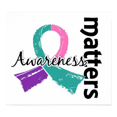 Awareness Matters 7 Thyroid Cancer Print by awarenessgifts