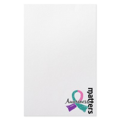 Awareness Matters 7 Thyroid Cancer Customised Stationery by awarenessgifts