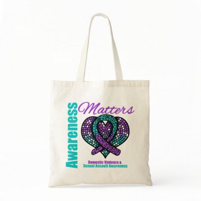 Awareness Matters Domestic Violence Canvas Bags by giftsforawareness