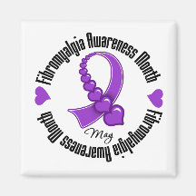 Awareness Month Ribbon - Fibromyalgia Magnets