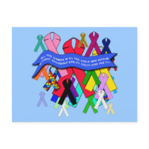 Awareness Ribbons for Universal Health Care Post Cards