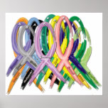 AWARENESS Ribbons Poster posters
