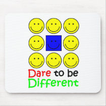 Awareness tee Dare to be Different copy Mouse Pads