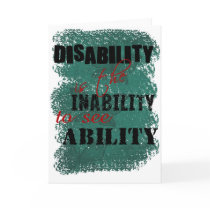 Awareness tee disability is copy greeting cards
