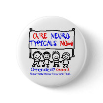 Awareness tee nerotypical button