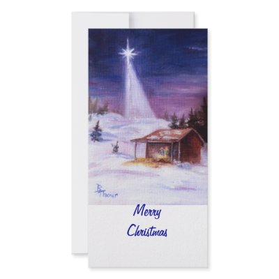 Away In a Manger Photocard Photo Greeting Card by bmthour