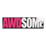awdsome stickers pink/black logo 1 bumper sticker