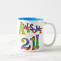 Awesome 21 Birthday T-shirts and Gifts Coffee Mugs
