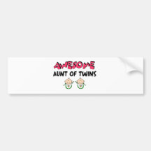 AWESOME Aunt of TWINS Bumper Stickers