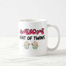 AWESOME Aunt of TWINS Coffee Mugs