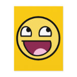 awesome /b/ smiley face postcards