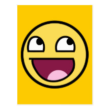 awesome /b/ smiley face postcards