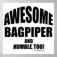 Awesome Bagpiper Print