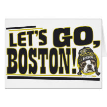 Awesome Boston Fan Black and Gold Cap Card