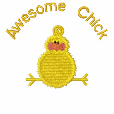 Awesome Chick Embroidered Polo Shirt by Embroidery4U