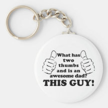 Awesome dad with thumbs keychain