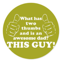 Awesome dad with thumbs stickers