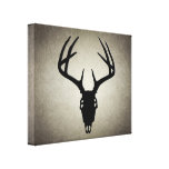 AWESOME DEER SKULL STRETCHED CANVAS PRINT