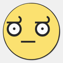 Awesome Disapproval Face Round Stickers