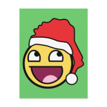 Awesome Face Santa Postcard