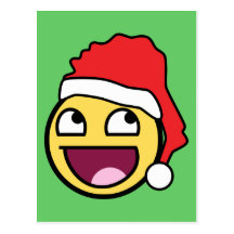Awesome Face Santa Postcard