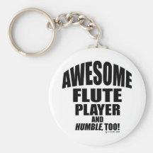 Awesome Flute Player Key Chains