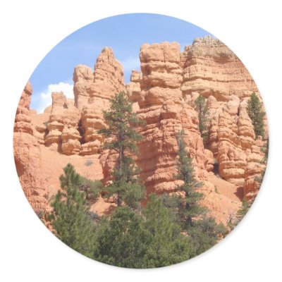 Awesome Geologic Formations at Red Canyon, Utah Round Stickers by Nature_Explorer