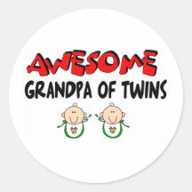 AWESOME GRANDPA of TWINS Sticker