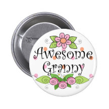Awesome Granny T-Shirt Pin