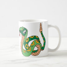 Awesome Green Rattlesnake Mugs