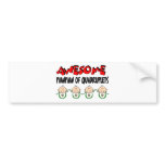 AWESOME PAWPAW of QUADRUPLETS Bumper Stickers
