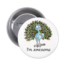 Awesome Peacock Button