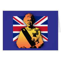 Awesome Pop Art Diamond Jubilee with Union Jack Card