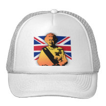 Awesome Pop Art Diamond Jubilee with Union Jack Trucker Hat